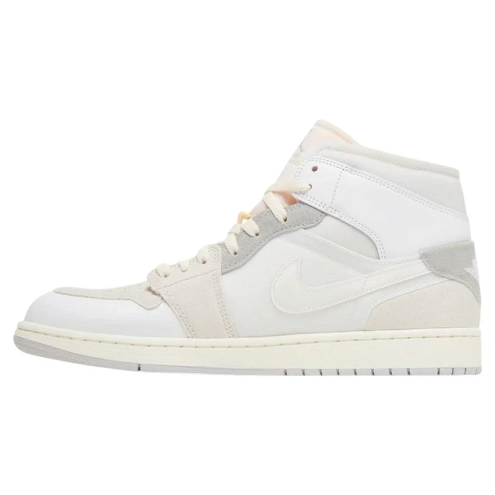 Air Jordan 1 Mid SE Craft Inside Out Shoes Men Size 7.5 Neutral Grey DM9652-100
